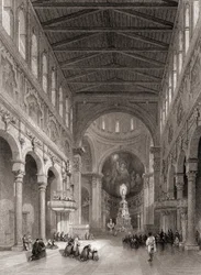 Interno della Cattedrale di Messina, Sicilia, Italia